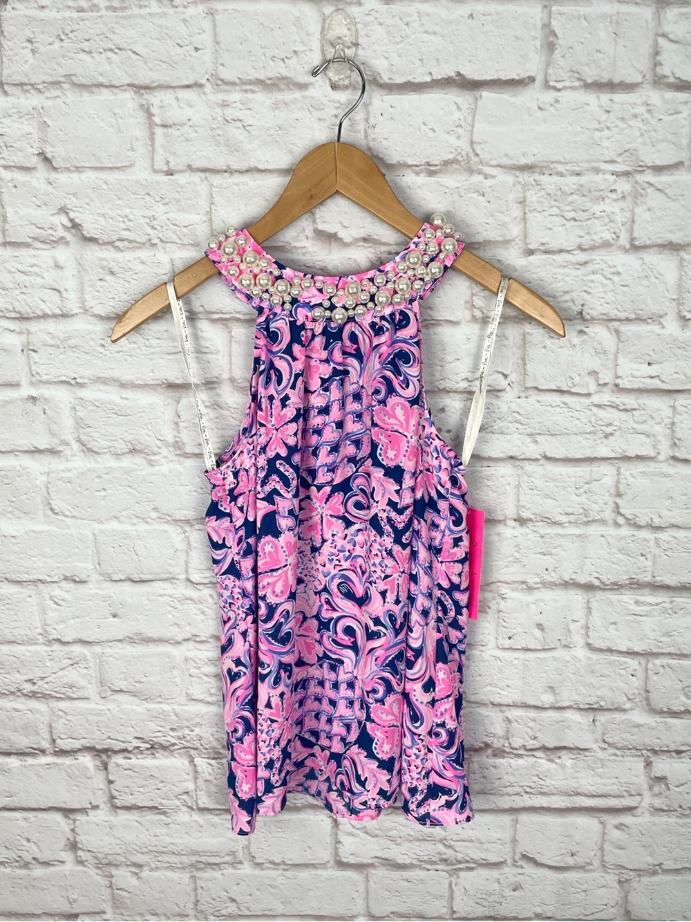 Lilly Pulitzer Indigo Pearl Love You Bunches Shawn Halter Top Size XS